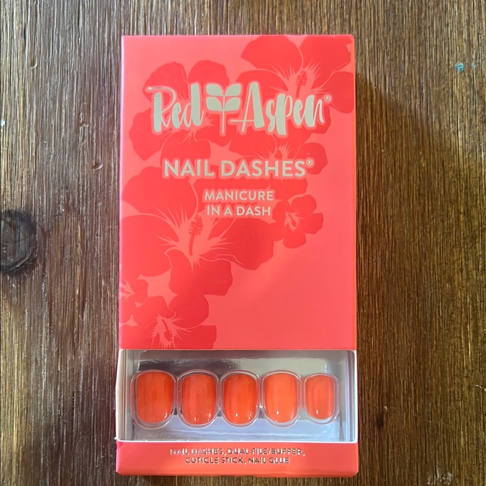 Red Aspen Nail Dashes - Vibrant Orange